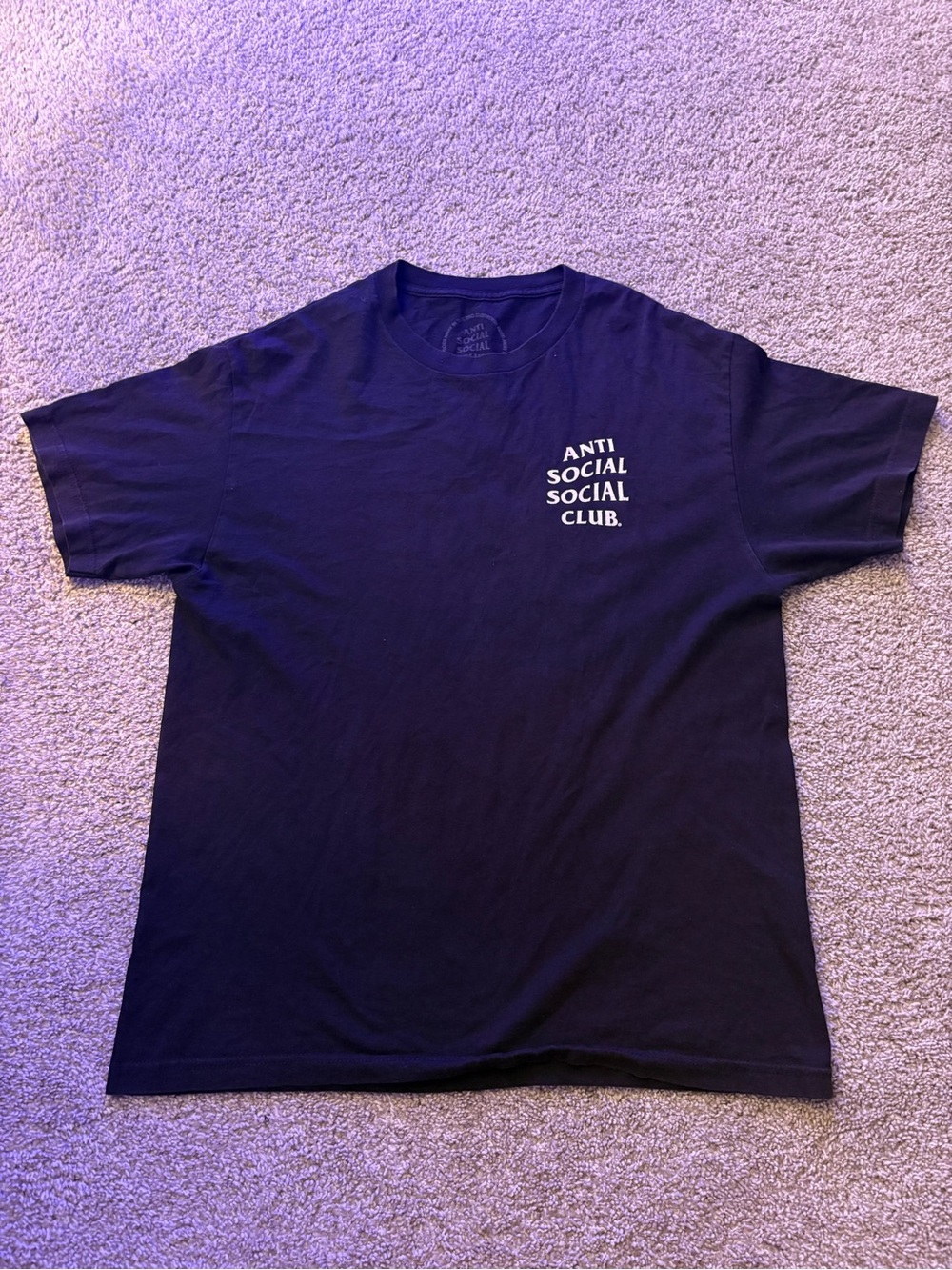 Anti Social Social Club Black Tee with White Chest Logo